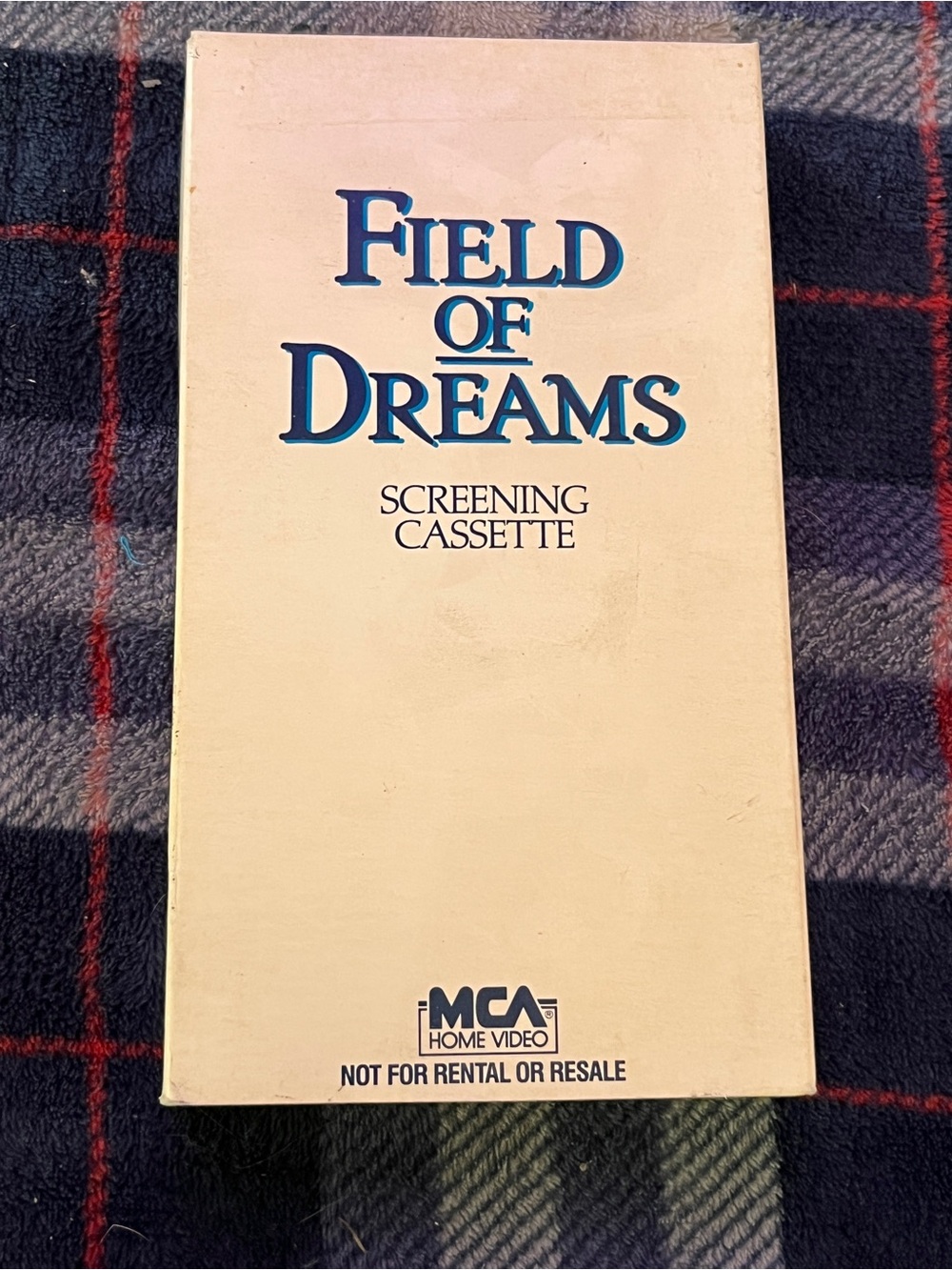 Field of Dreams Screening Cassette VHS - Cream with Blue Text
